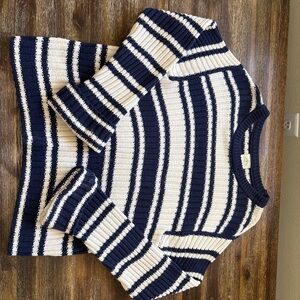 Striped Navy and White Sweater